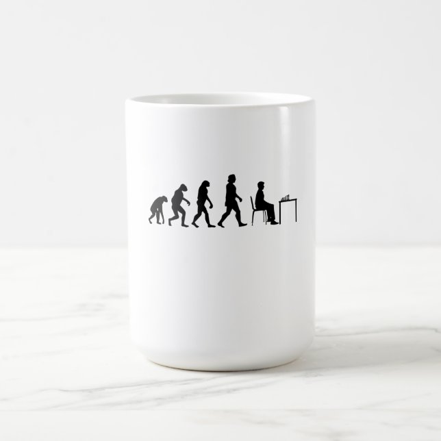 Chess - Chess Player Evolution Coffee Mug (Center)