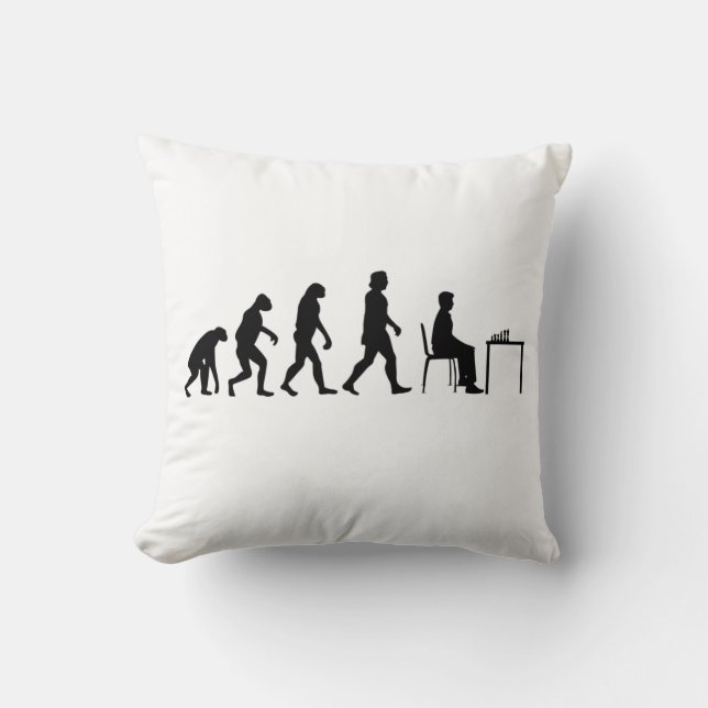 Chess - Chess Player Evolution Cushion (Front)