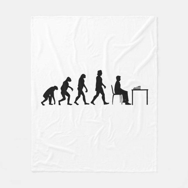 Chess - Chess Player Evolution Fleece Blanket (Front)