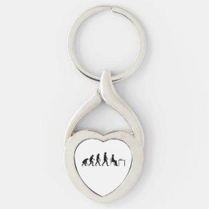 Chess - Chess Player Evolution Key Ring