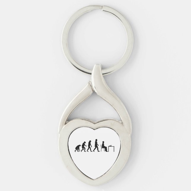 Chess - Chess Player Evolution Key Ring (Front)