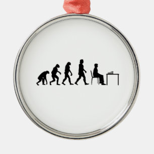 Chess - Chess Player Evolution Metal Ornament