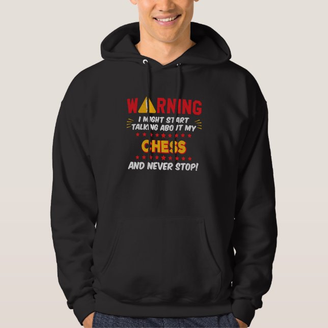 Chess Chess Player Saying Joke Graphic Hoodie (Front)