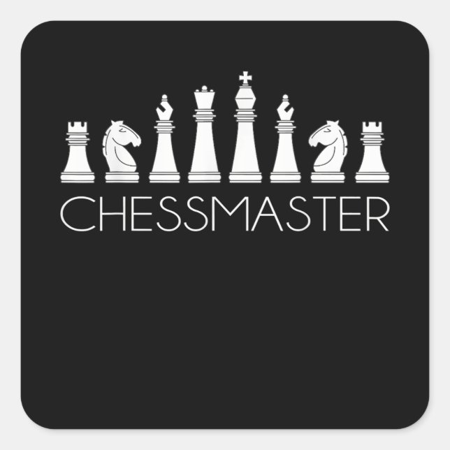 Chess  - Chessmaster Square Sticker (Front)