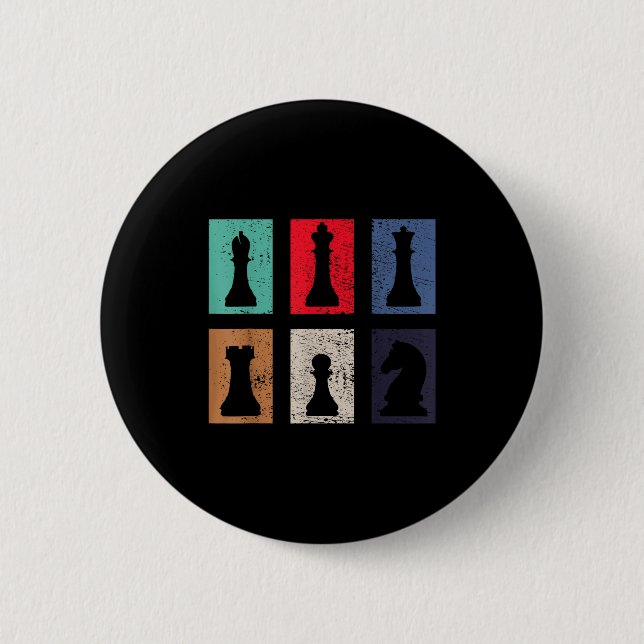 Chess Chessmen  6 Cm Round Badge (Front)