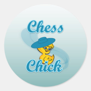 Chess Chick #3 Classic Round Sticker