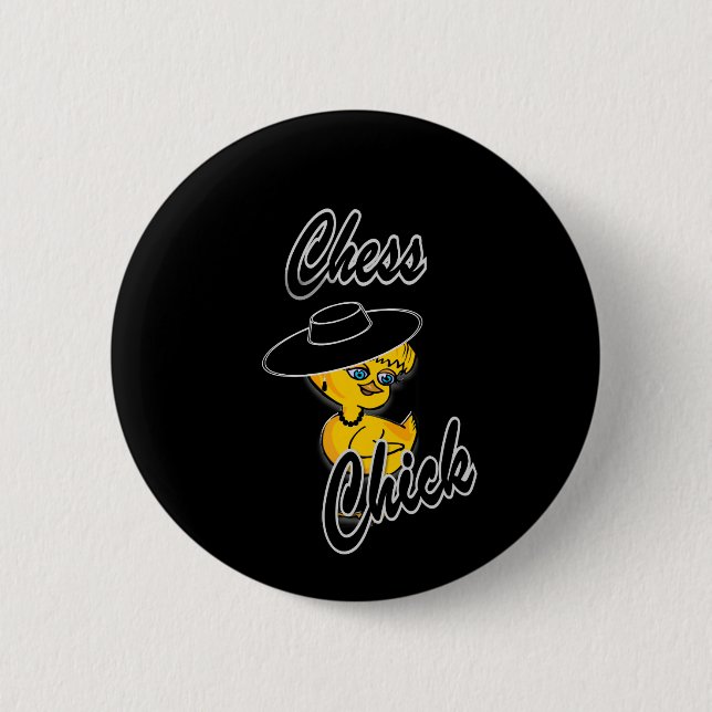 Chess Chick #4 6 Cm Round Badge (Front)