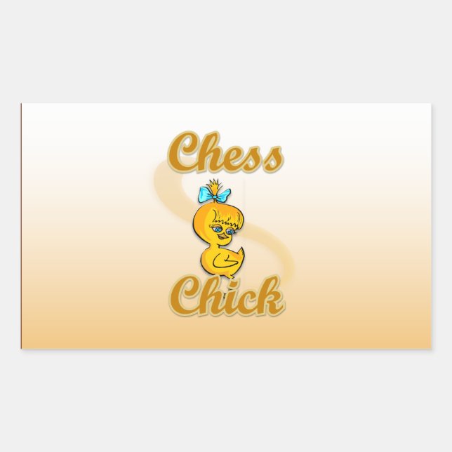 Chess  Chick Rectangular Sticker (Front)