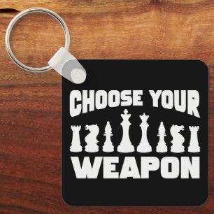 Chess Choose your weapon Chess Pieces Key Ring