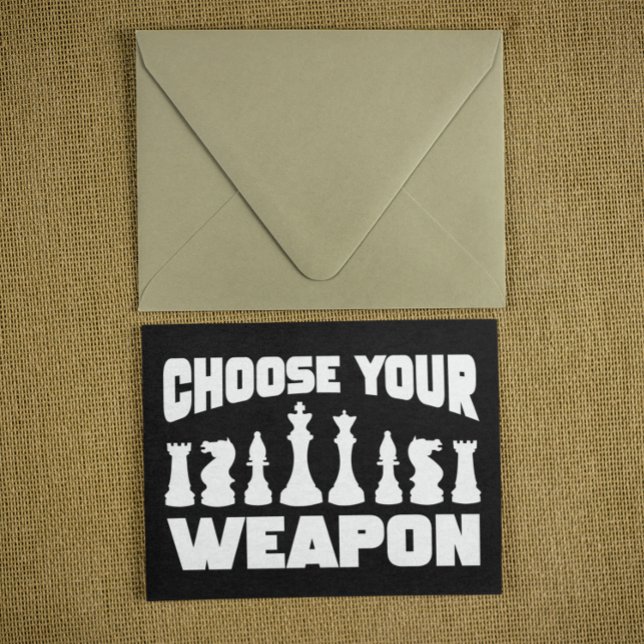 Chess Choose your weapon Chess Pieces Postcard (chess choose your weapon)