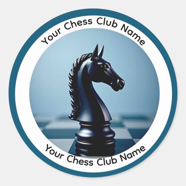Chess Classic Round Sticker (Front)