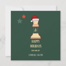chess club happy holiday christmas card