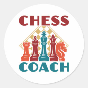 Chess Coach Classic Round Sticker