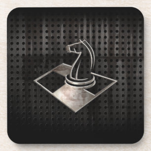 Chess; Cool Black Coaster