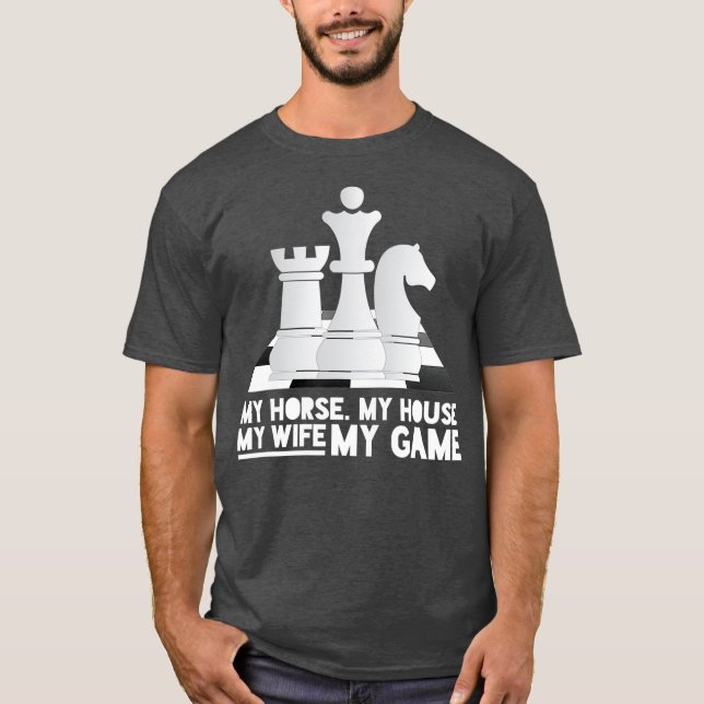 Chess Costume King Queen Bishop  Chess Player T-Shirt (Front)
