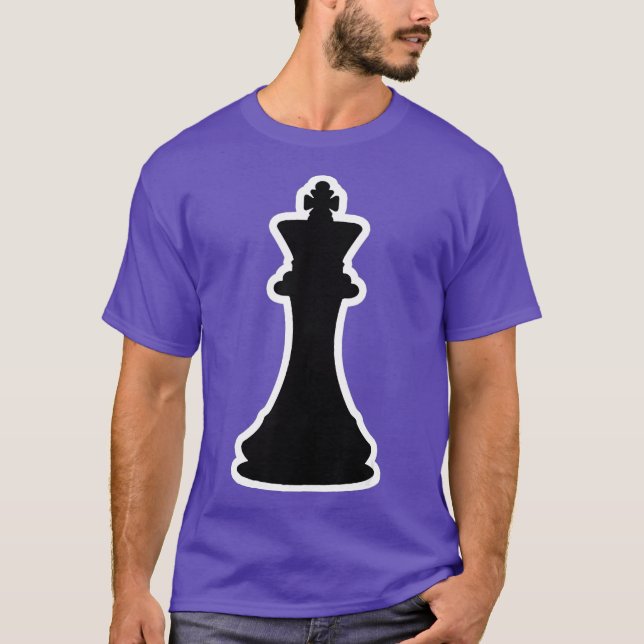 chess costumes black king silhouette costume T-Shirt (Front)