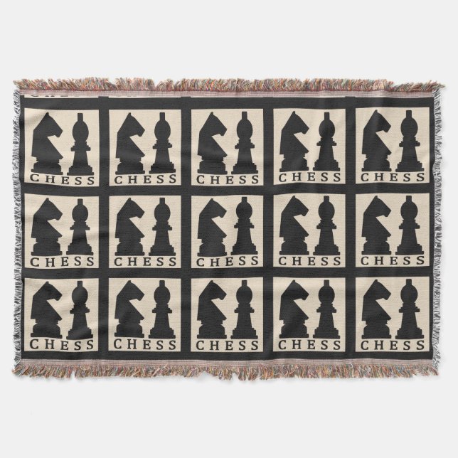 CHESS custom colour throw blanket (Front)