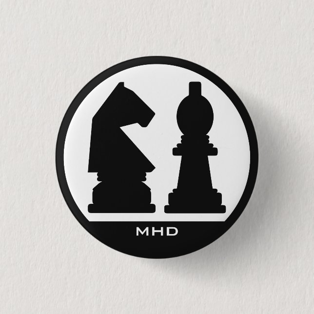 CHESS custom monogram buttons (Front)