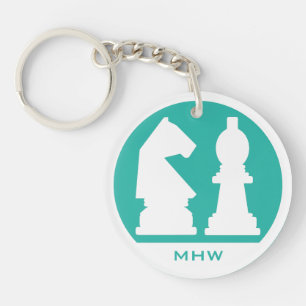 CHESS custom monogram & colour key chain