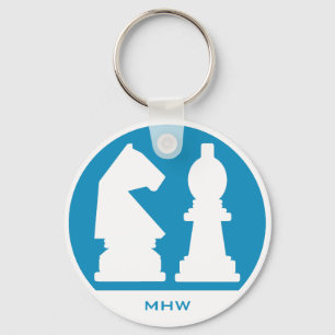 CHESS custom monogram & colour key chains