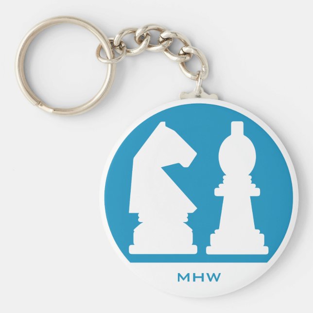 CHESS custom monogram & colour key chains (Front)