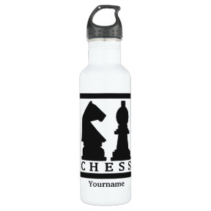 CHESS custom monogram water bottles