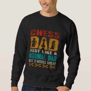 Chess DAD Father's Day Chess Player Father Retro V Sweatshirt