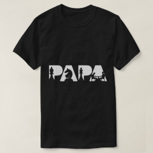 Chess Dad Papa Silhouette Design T-Shirt