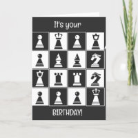 Chess Design Birthday Card