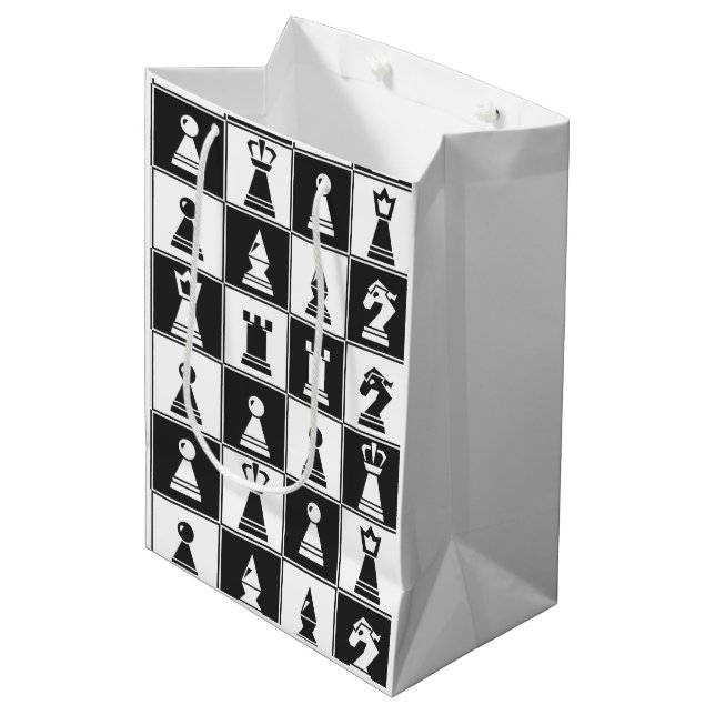 Chess Design Gift Bag (Front Angled)