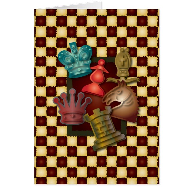 Chess Design King Queen Knight Bishop Pawn (Front)