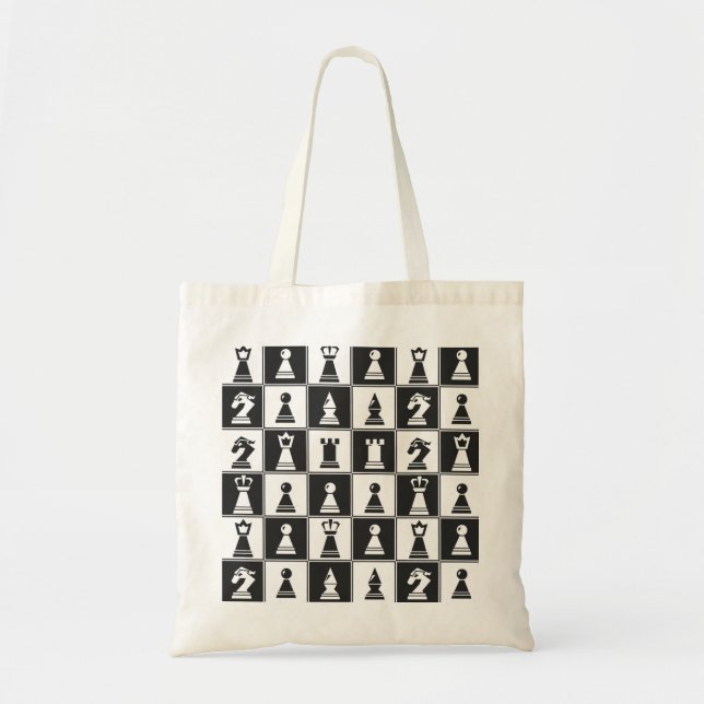 Chess Design Tote Bag (Front)