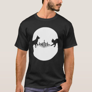 Chess Dog vs Cat Chess Player Board Game T-Shirt