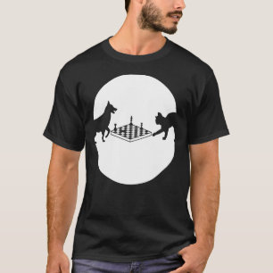 Chess Dog vs Cat Chess Player Board Game T-Shirt