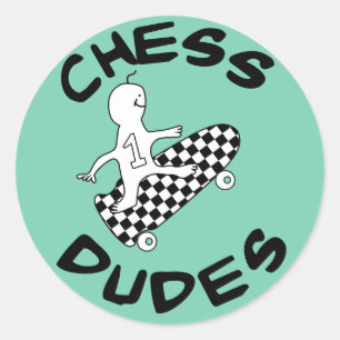 Chess Dudes Stickers-Fun for all! Classic Round Sticker