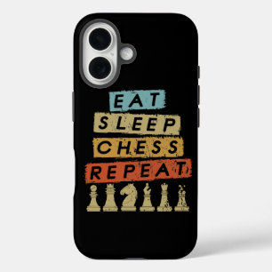 Chess - Eat Sleep Chess Repeat iPhone 16 Case