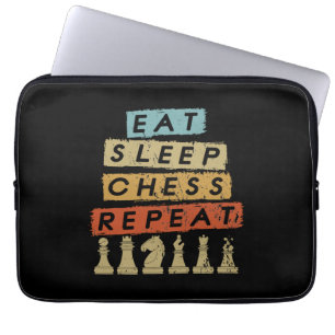 Chess - Eat Sleep Chess Repeat Laptop Sleeve