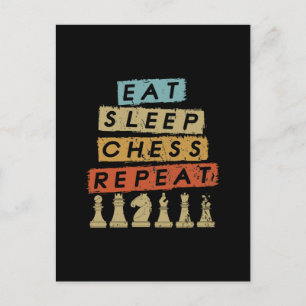 Chess - Eat Sleep Chess Repeat Postcard