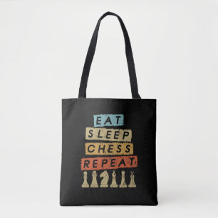 Chess - Eat Sleep Chess Repeat Tote Bag