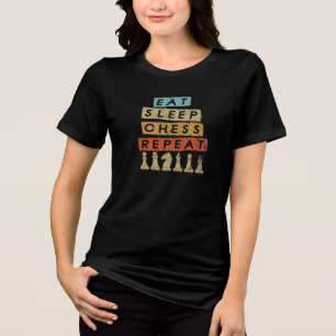 Chess - Eat Sleep Chess Repeat Tri-Blend Shirt