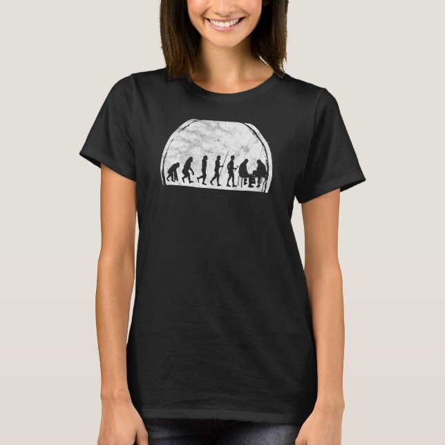 Chess Evolution Board Game Checkmate Chessboard Kn T-Shirt (Front)