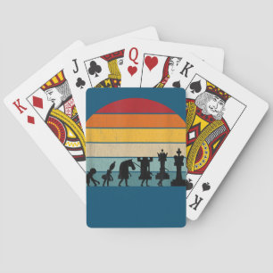 Chess Evolution Retro Vintage Gift For A Chess Playing Cards