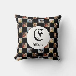 Chess Family Photo Name Cushion