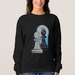 chess figure king game queen horse pieces knight R Sweatshirt