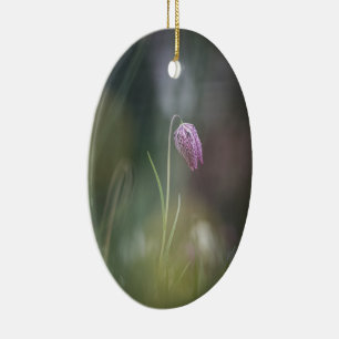 Chess Flower Photo Ceramic Ornament