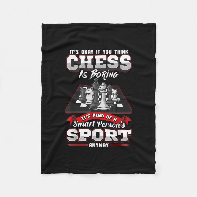 Chess Funny Quotes Humour Sayings Fleece Blanket (Front)