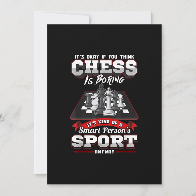 Chess Funny Quotes Humour Sayings Invitation (Front)