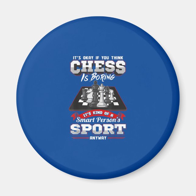Chess Funny Quotes Humour Sayings Magnet (Front)