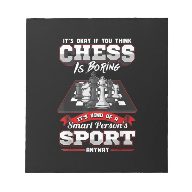 Chess Funny Quotes Humour Sayings Notepad (Front)
