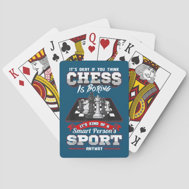 Chess Funny Quotes Humour Sayings Playing Cards (Back)